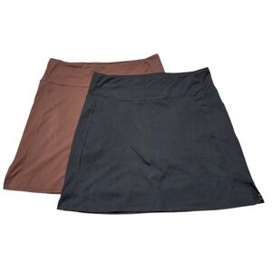 Stonewear Skort Athletic Bundle of 2 Skirts Women XL Brown and Black Activewear